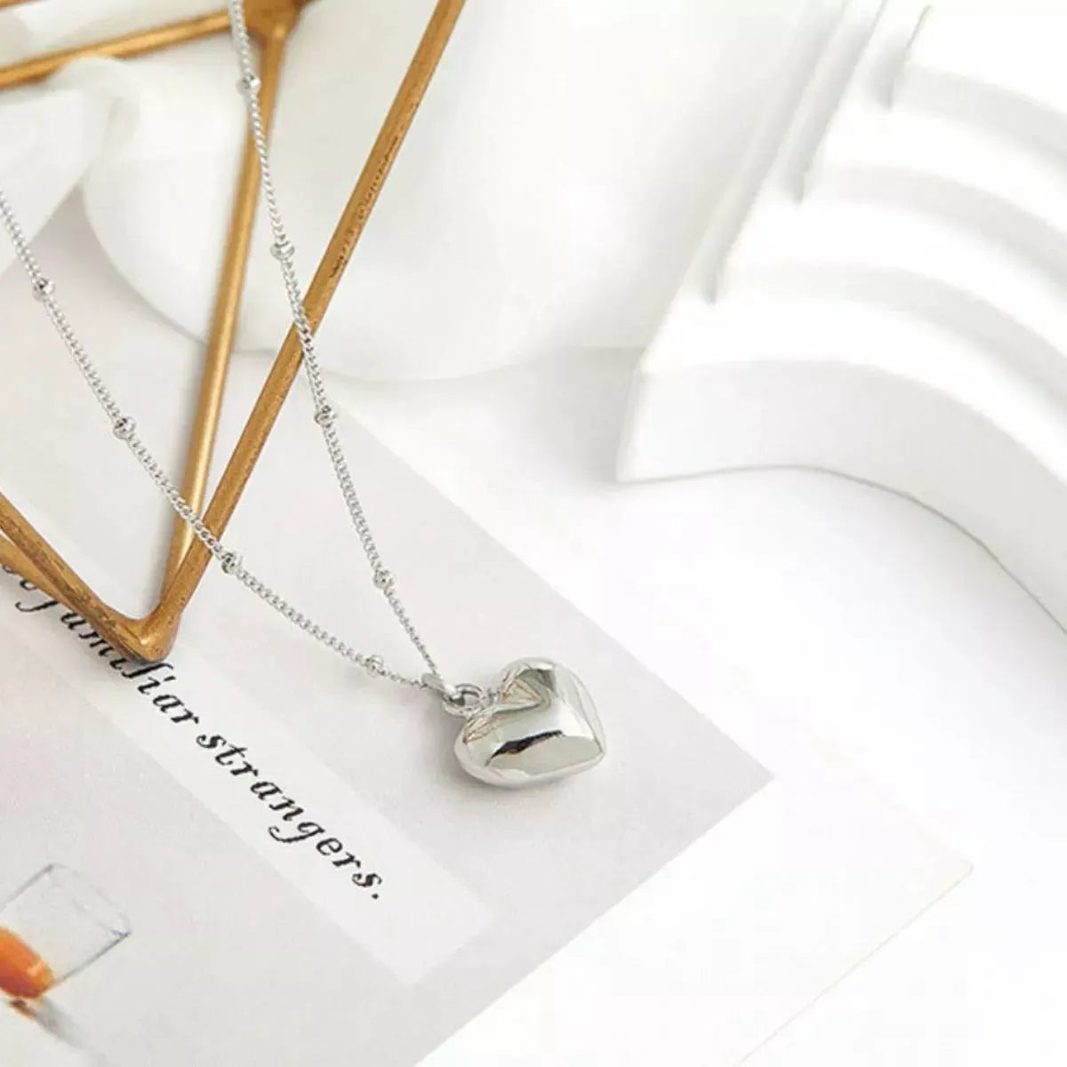 925 Sterling Silver Heart Necklace by Partner Labels