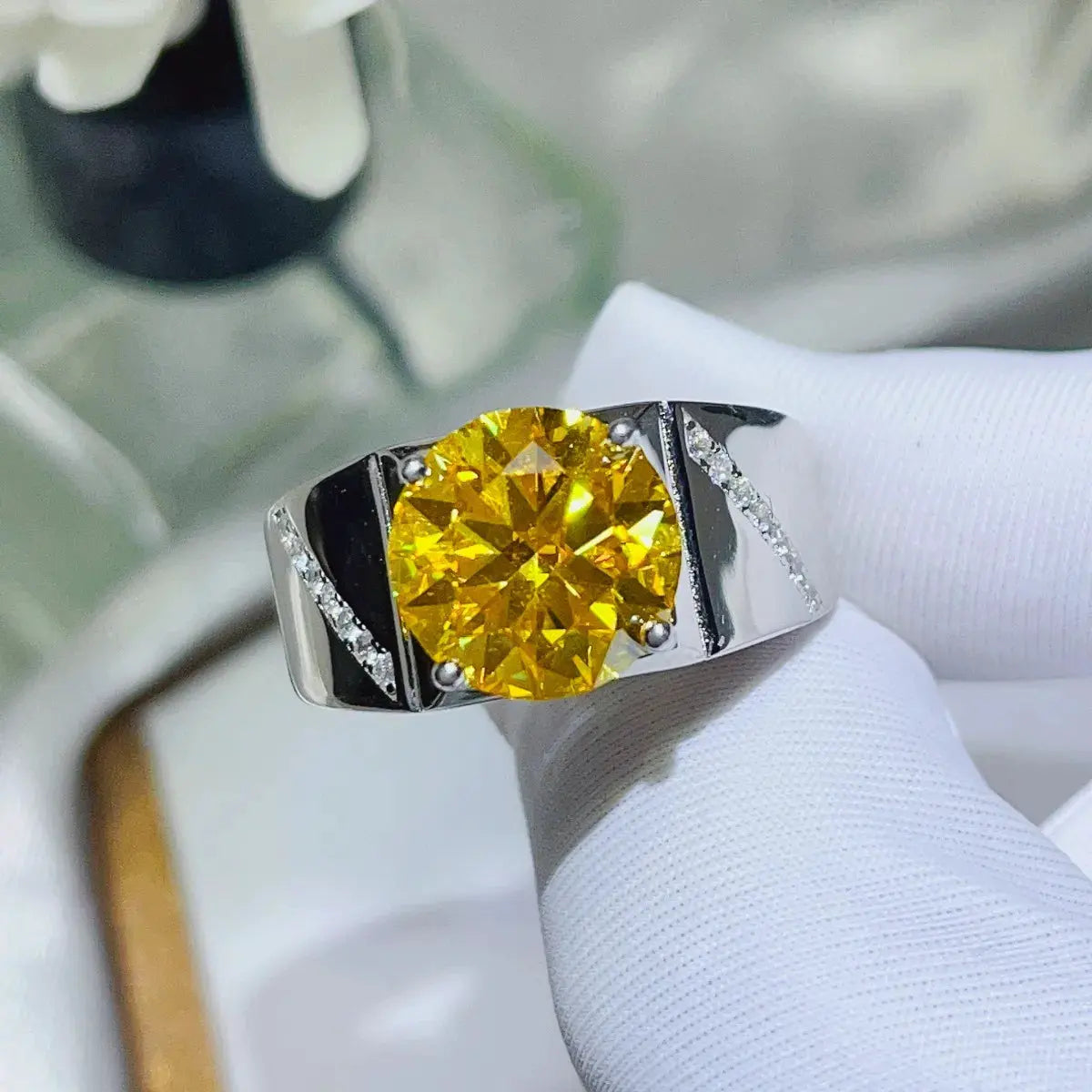 5 Carat Moissanite 925 Sterling Silver Ring by Partner Label