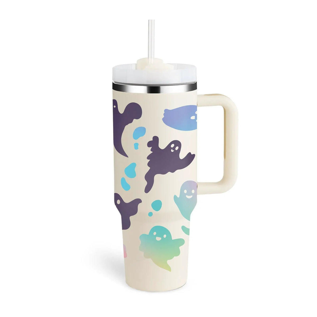 40 Oz Tumbler With Handle Straw Insulated, Stainless Steel Spill Proof Vacuum Coffee Cup Tumbler With Lid Tapered Mug Gifts For Valentine Lover Suitable For Car Gym Office Travel by Maiden-Art