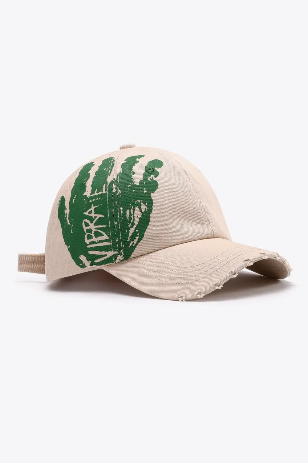 VIBRA Graphic Distressed Adjustable Baseball Cap by Partner Label