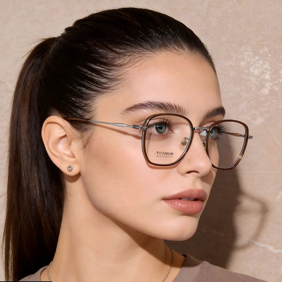 Oversized Polygon Frame Glasses by Equanimity Essence