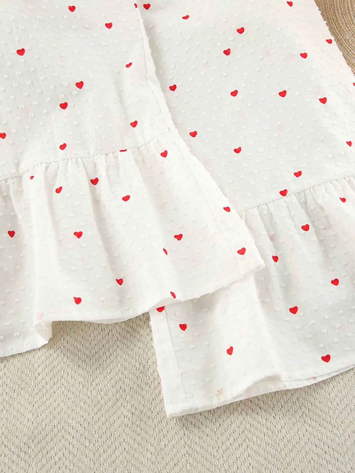 Heart Print Long Sleeve and Pants Lounge Set by Partner Label