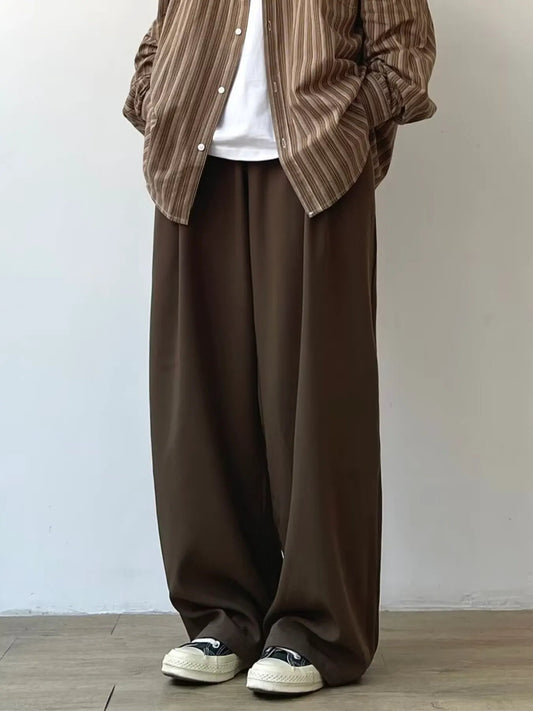 Men's Plus Size Wide Leg Flowy Pants by Partner Label