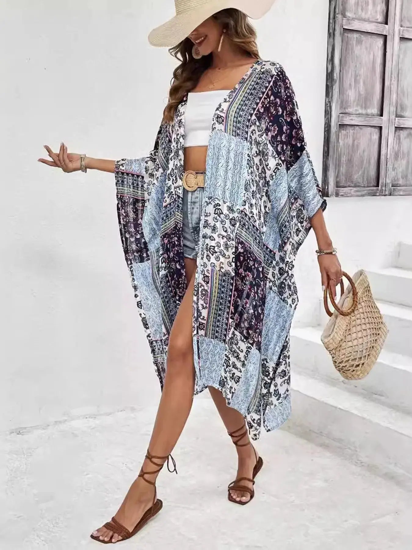 Printed Open Front Cover-Up by Partner Labels