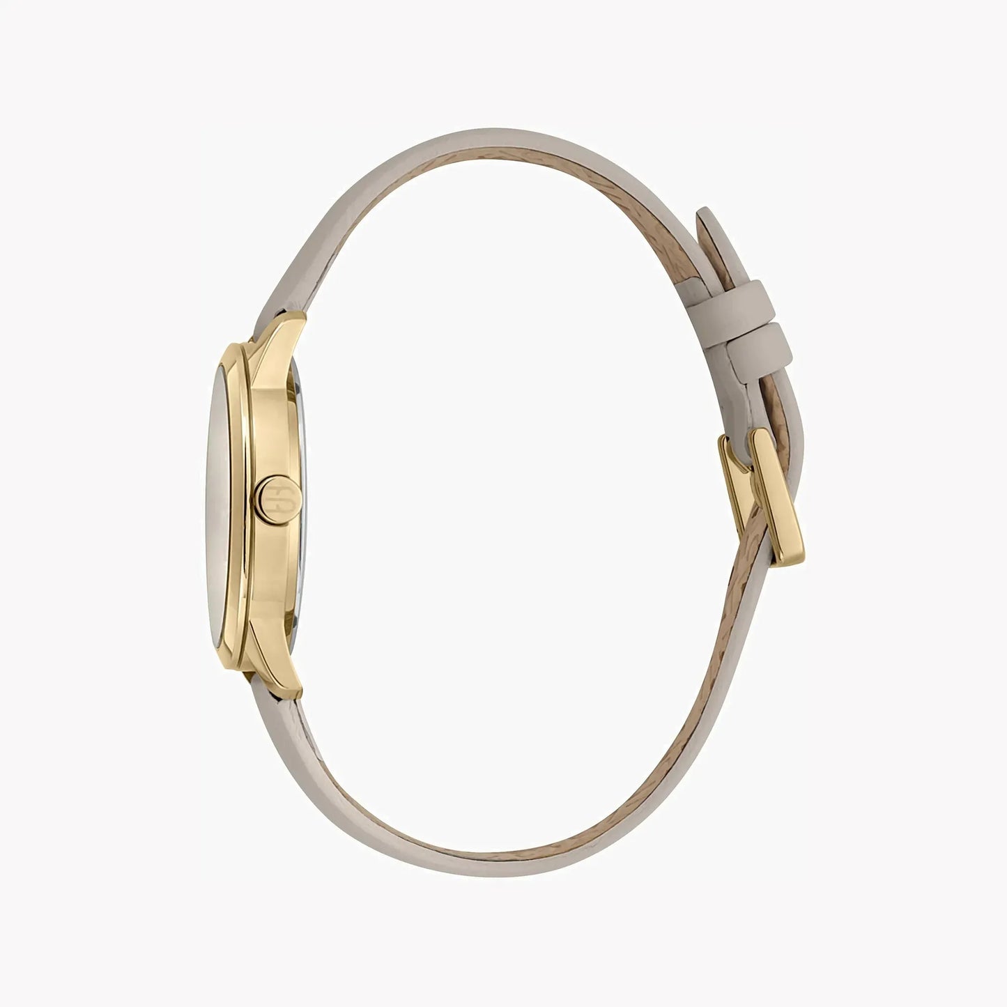 Esprit Women's Beige Leather Watch, Silver Dial | Es1l208m0035 by ESPRIT
