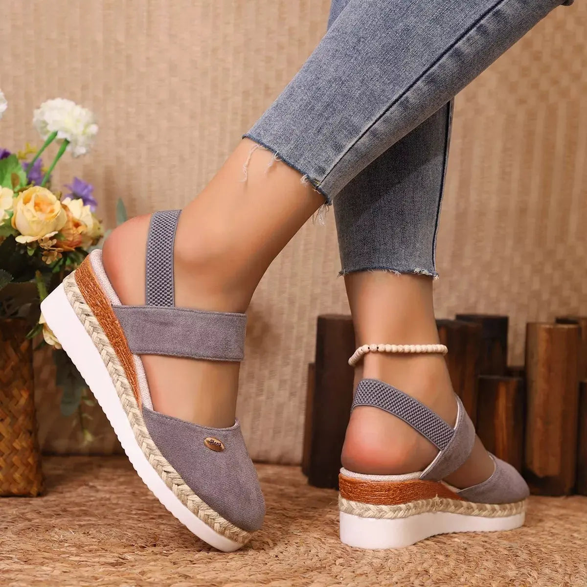 Espadrille Wedge Sandals with Ankle Strap | Partner Labels Selection by Partner Label
