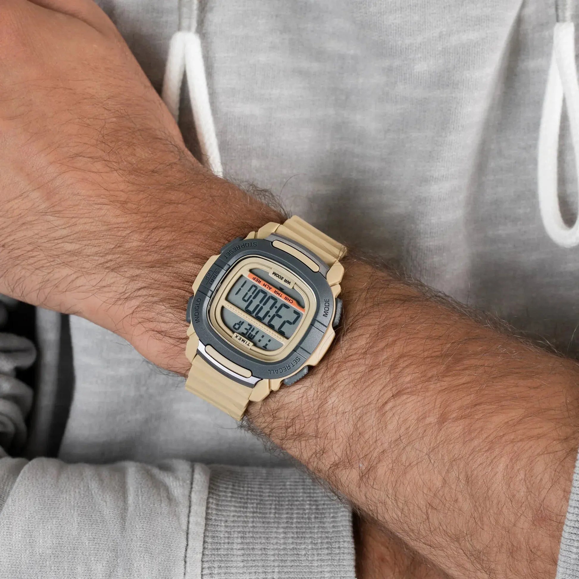 Timex Men's Tan Silicone Watch, Digital Dial | Tw5m35900 by TIMEX