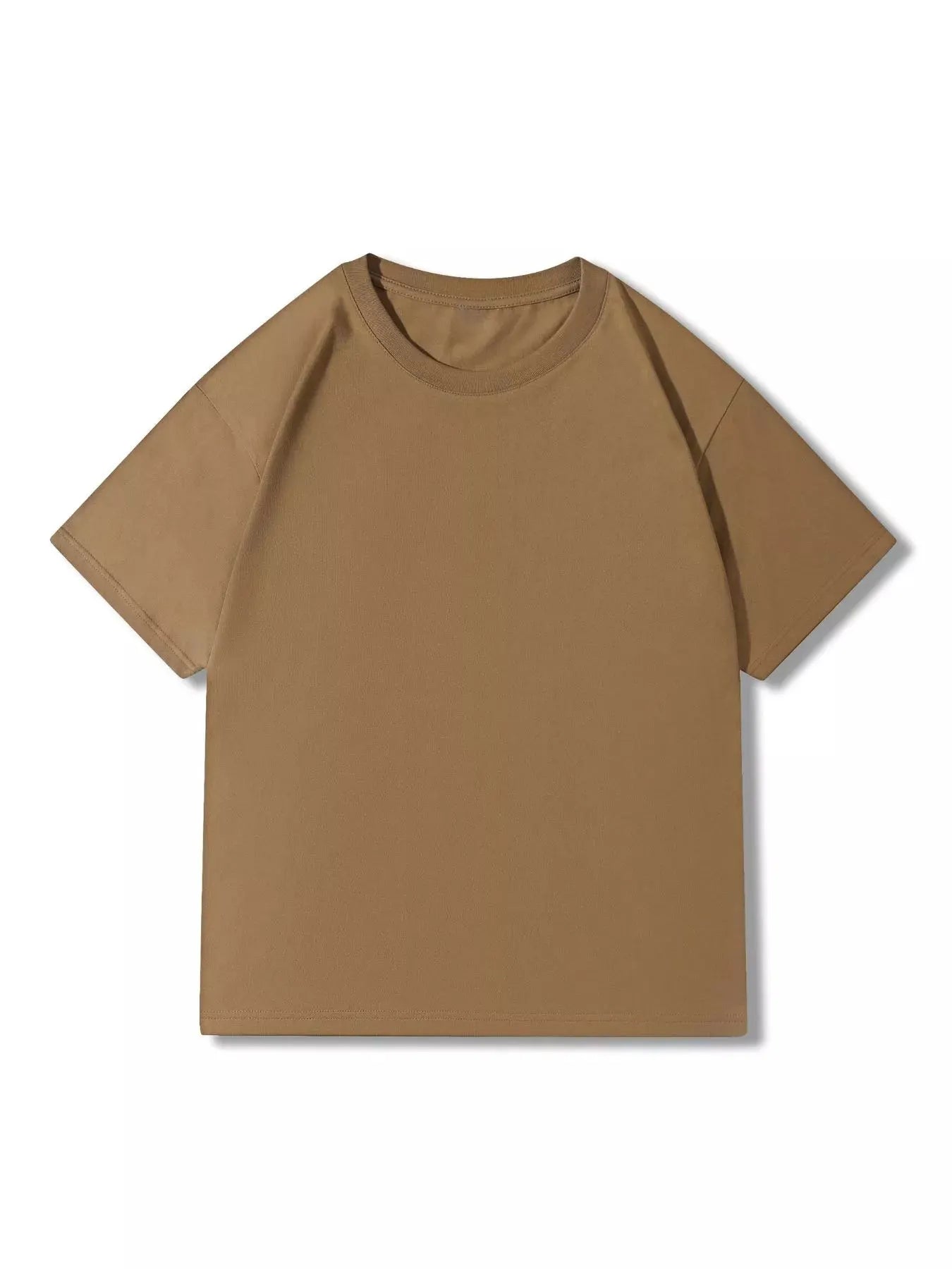 Men's Full Size Classic Crew Neck Solid Color T-Shirt Plus Size by Trendsi