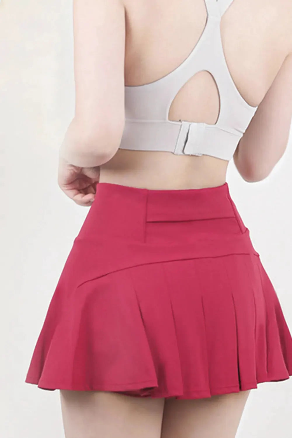 High Waist Pleated Active Skort by Partner Label