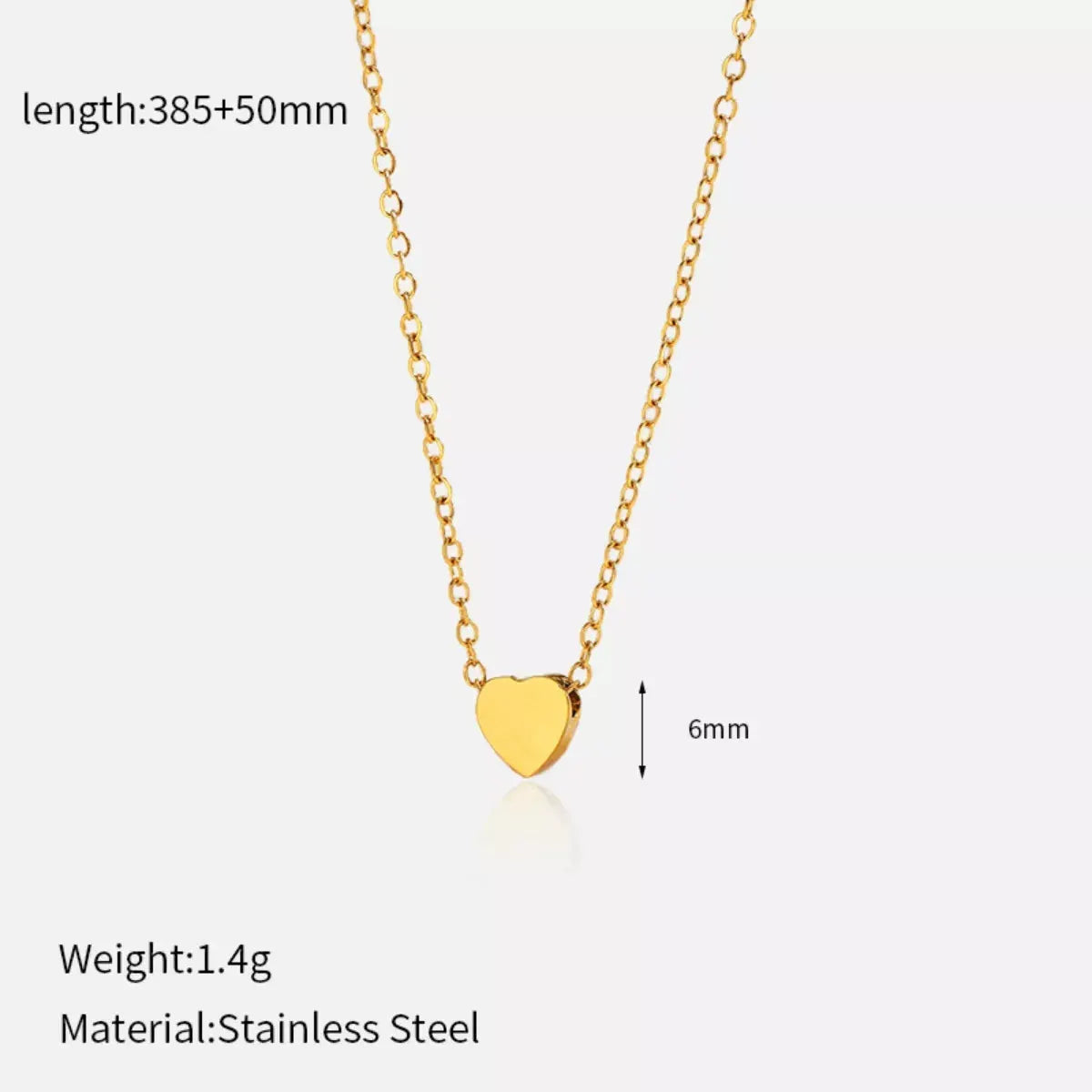 18K Gold-Plated Heart Pendant Necklace by Partner Labels