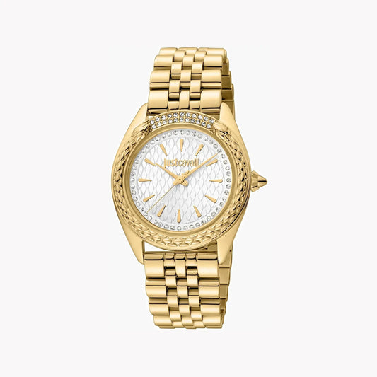 Just Cavalli Women's Gold Stainless Steel Watch, Silver Dial | Jc1l195m0355 by JUST CAVALLI