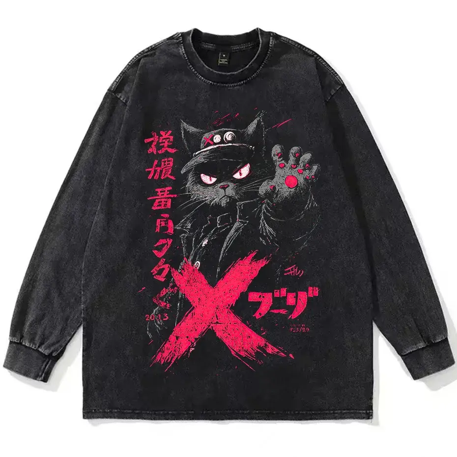 Vintage Hip Hop Anime Graphic T Shirt Men Cotton Harajuku Tee by Vimost Shop