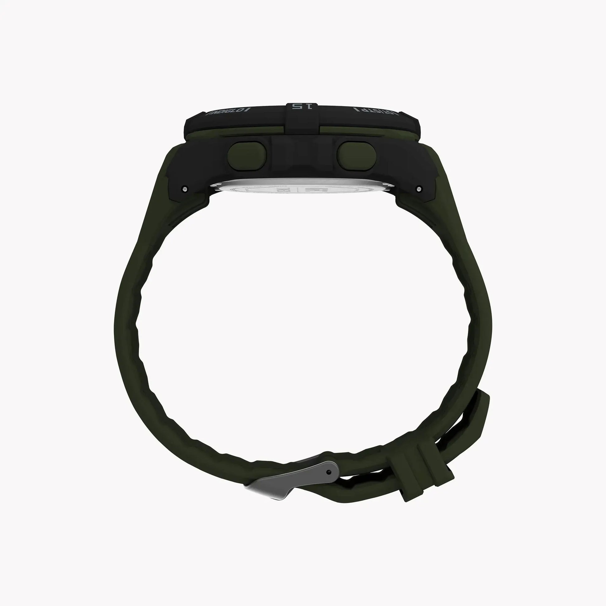 Timex Men's Black Resin Watch, Green Band | T5k836 by TIMEX
