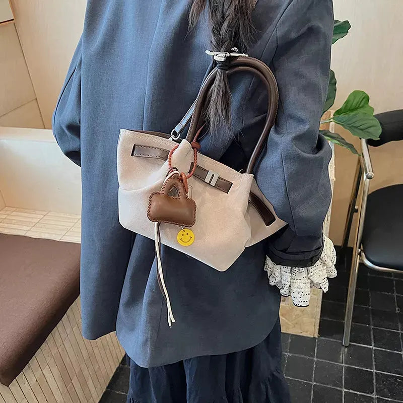 PU Leather Suede Mini Handbag by Partner Label