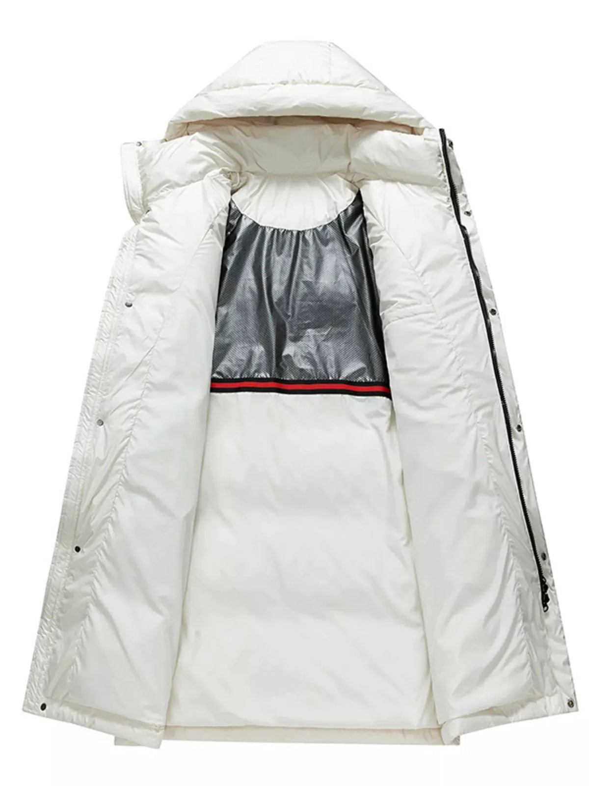 Men's Full Size Longline Hooded Down Coat Plus Size by Partner Label