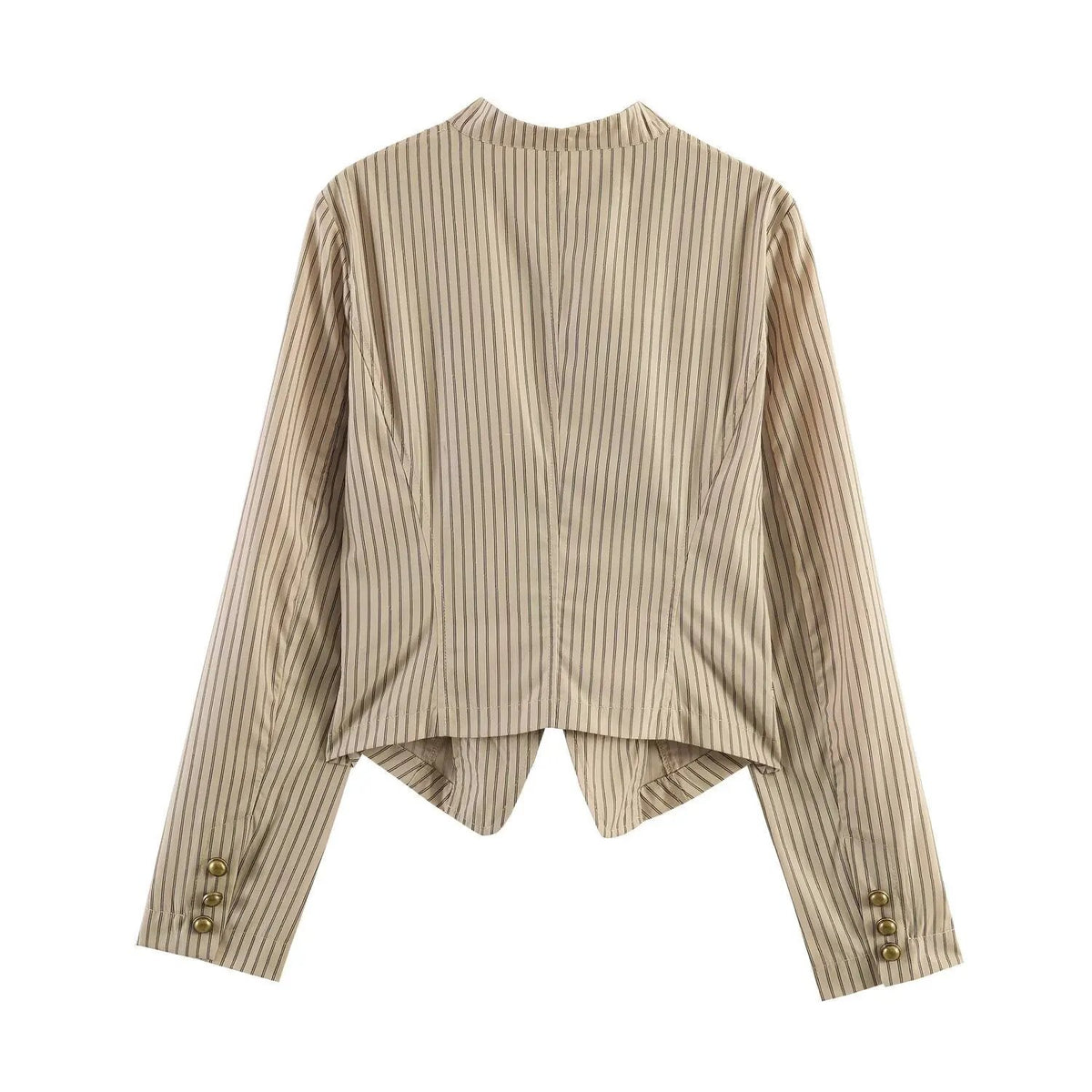 Women's Asymmetric Pinstripe Cropped Jacket BYMANYC ® New York CONTEMPORARY VIBRANT MODERN FASHION - New Collection by BYMANYC ® New York