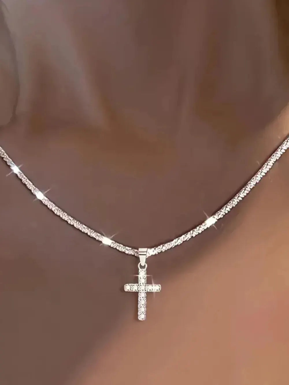 925 Sterling Silver Cross Necklace by Partner Label