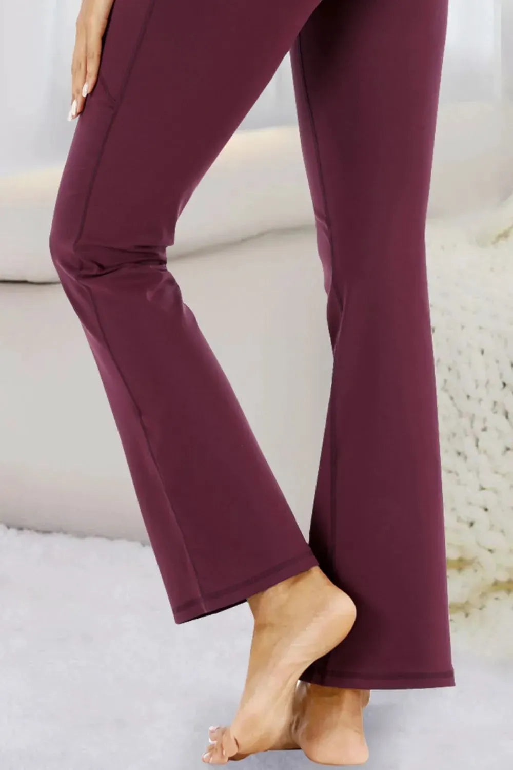 Pocketed High Waist Active Pants by Partner Label