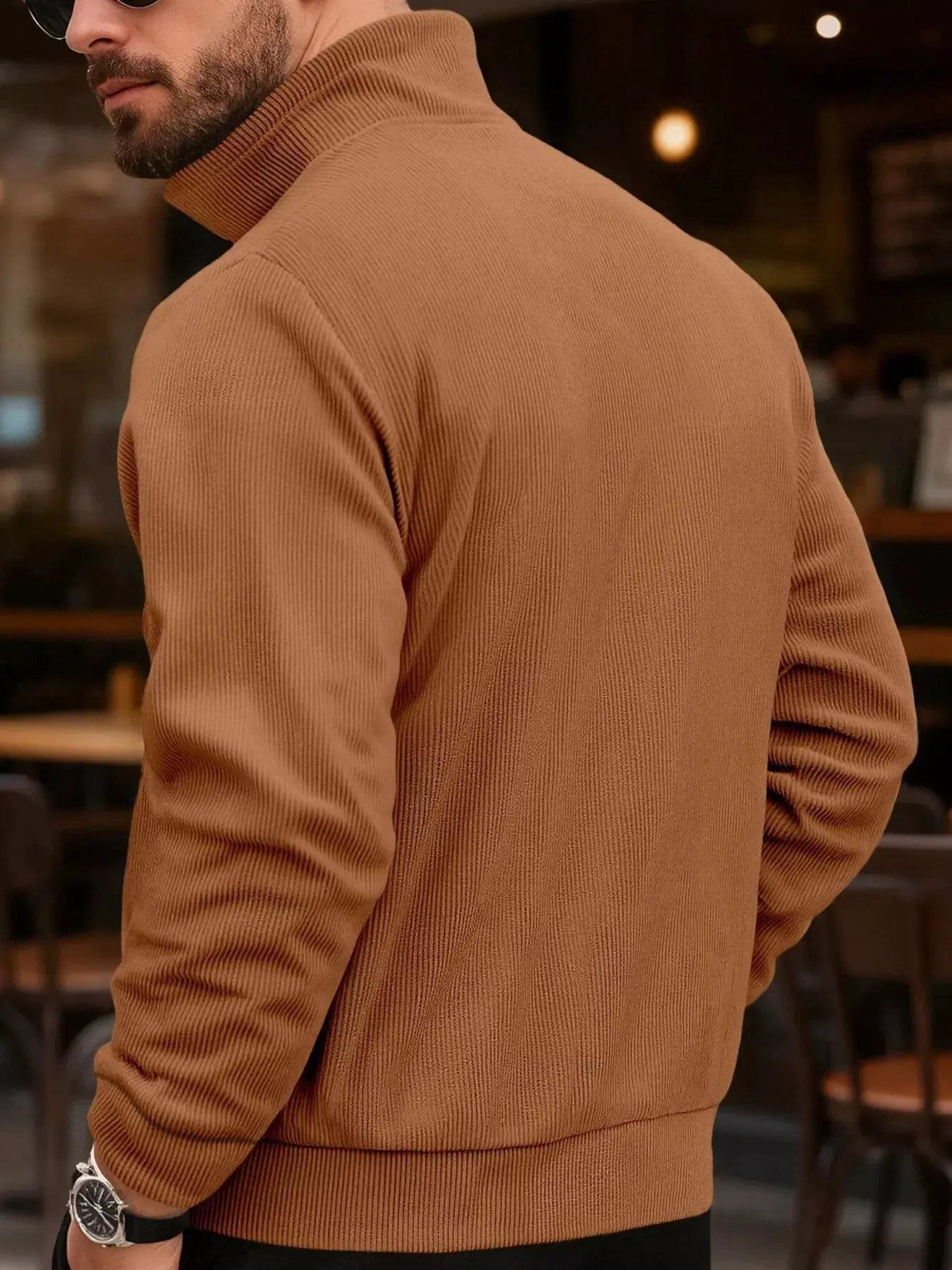 Men's Full Size Casual Corduroy Button-Down Jacket Plus Size by Partner Label