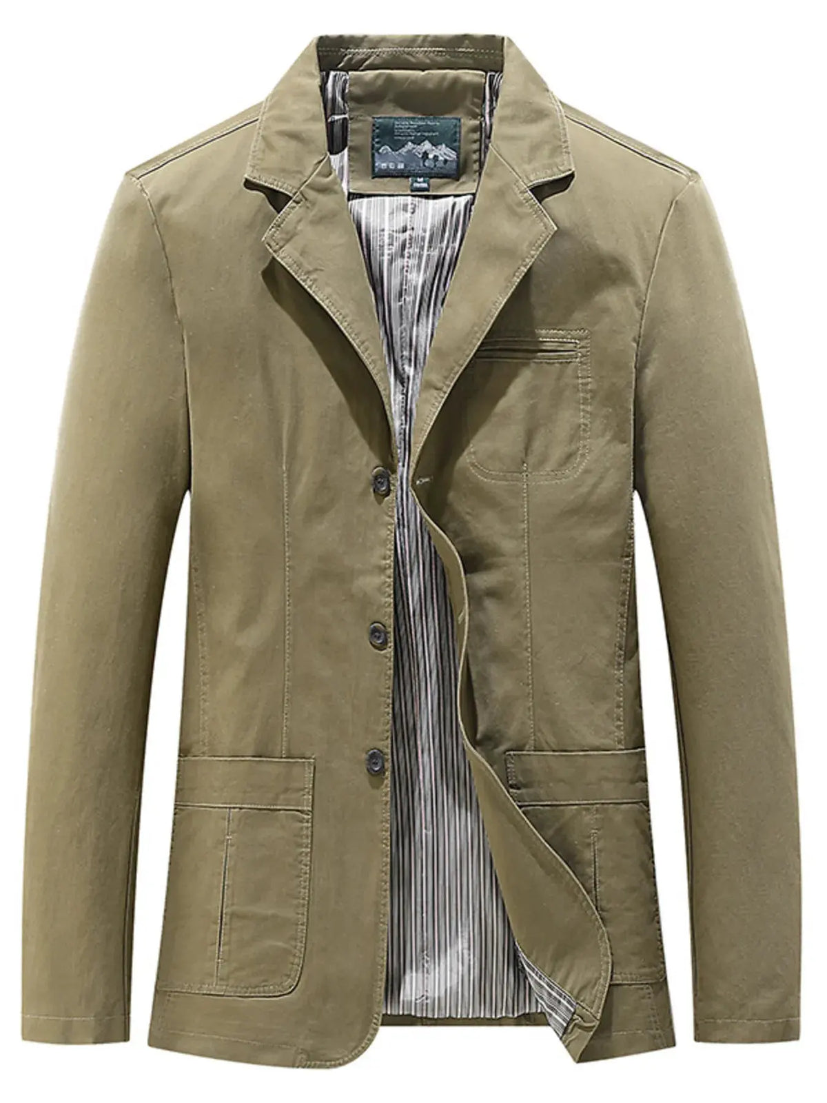 Men's Plus Size Casual Lapel Collar Blazer by Trendsi