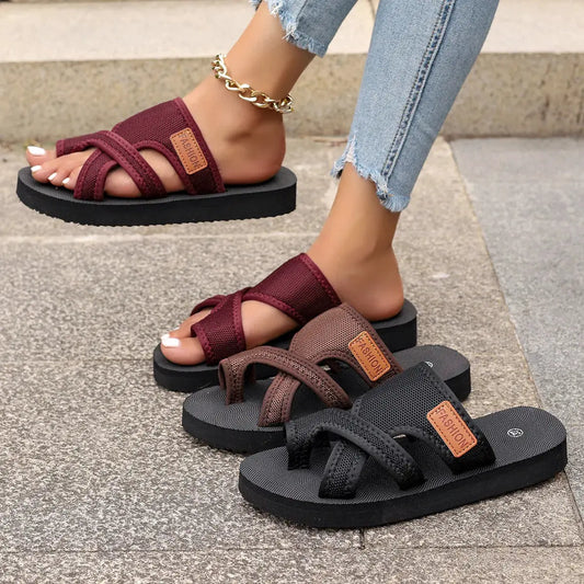 Mesh Toe Loop Platform Sandals by Partner Label