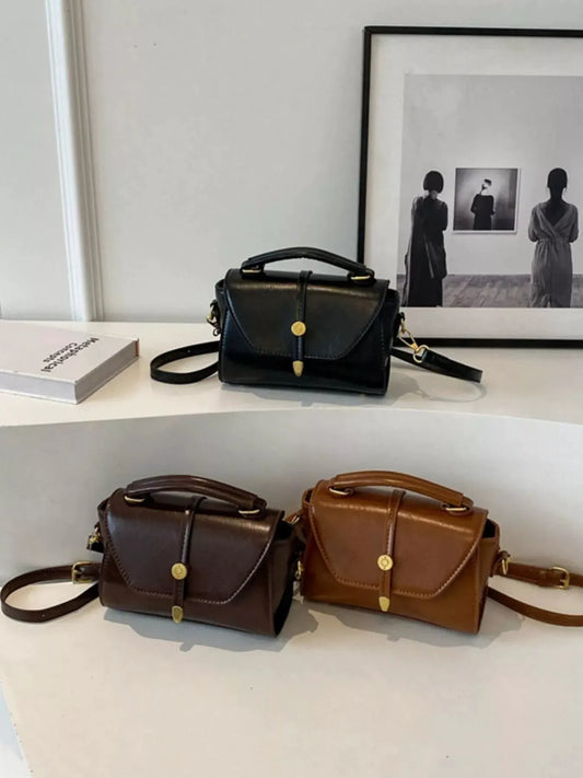 Leather Top Handle Crossbody Bag by Partner Label