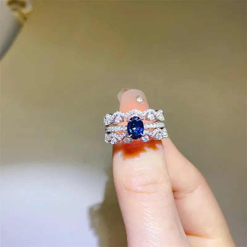 1 Carat Moissanite 925 Sterling Silver Ring by Partner Label