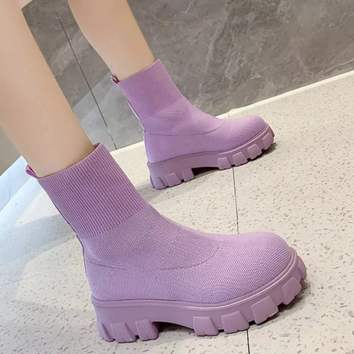 Round Toe Block Heels Boots by Partner Label