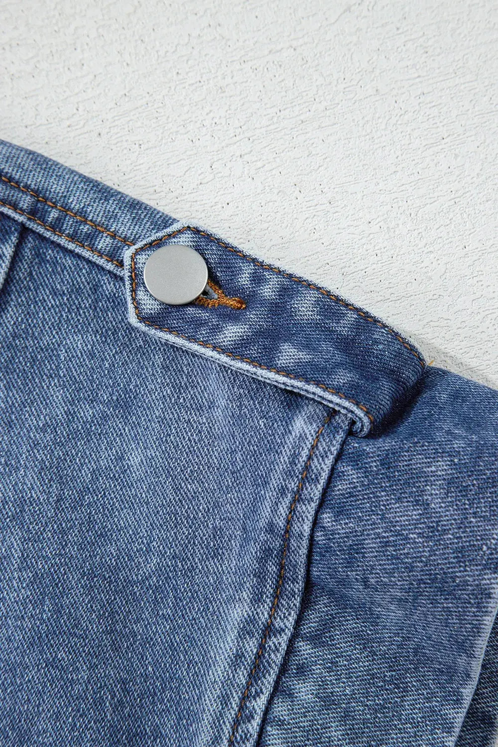 Button Up Cap Sleeve Denim Jacket by Partner Label