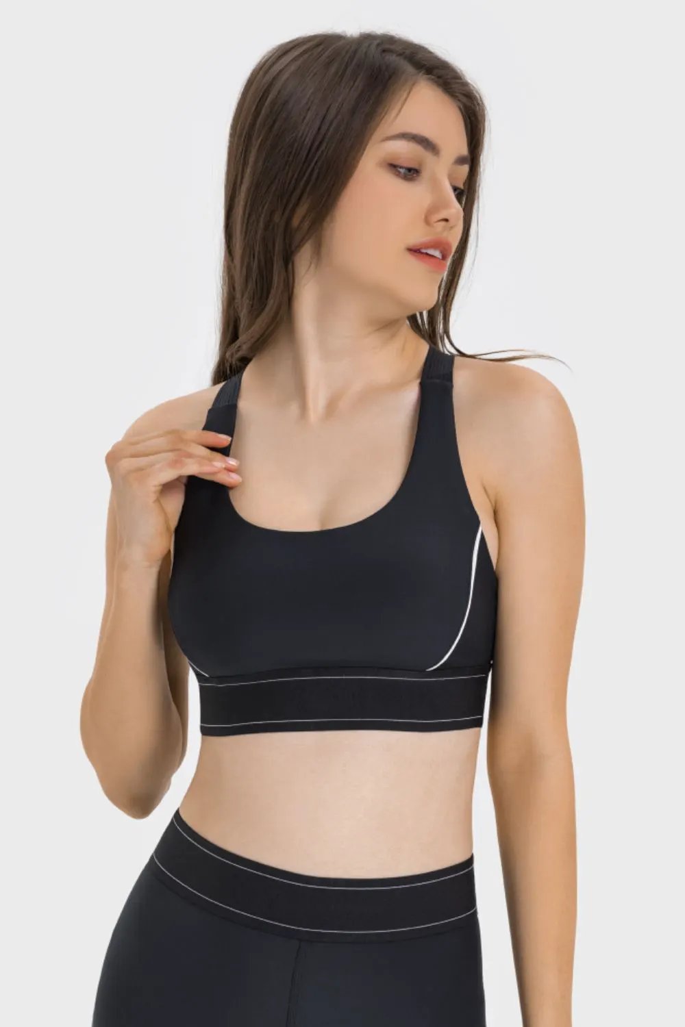 Millennia Contrast Sports Bra by Millennia