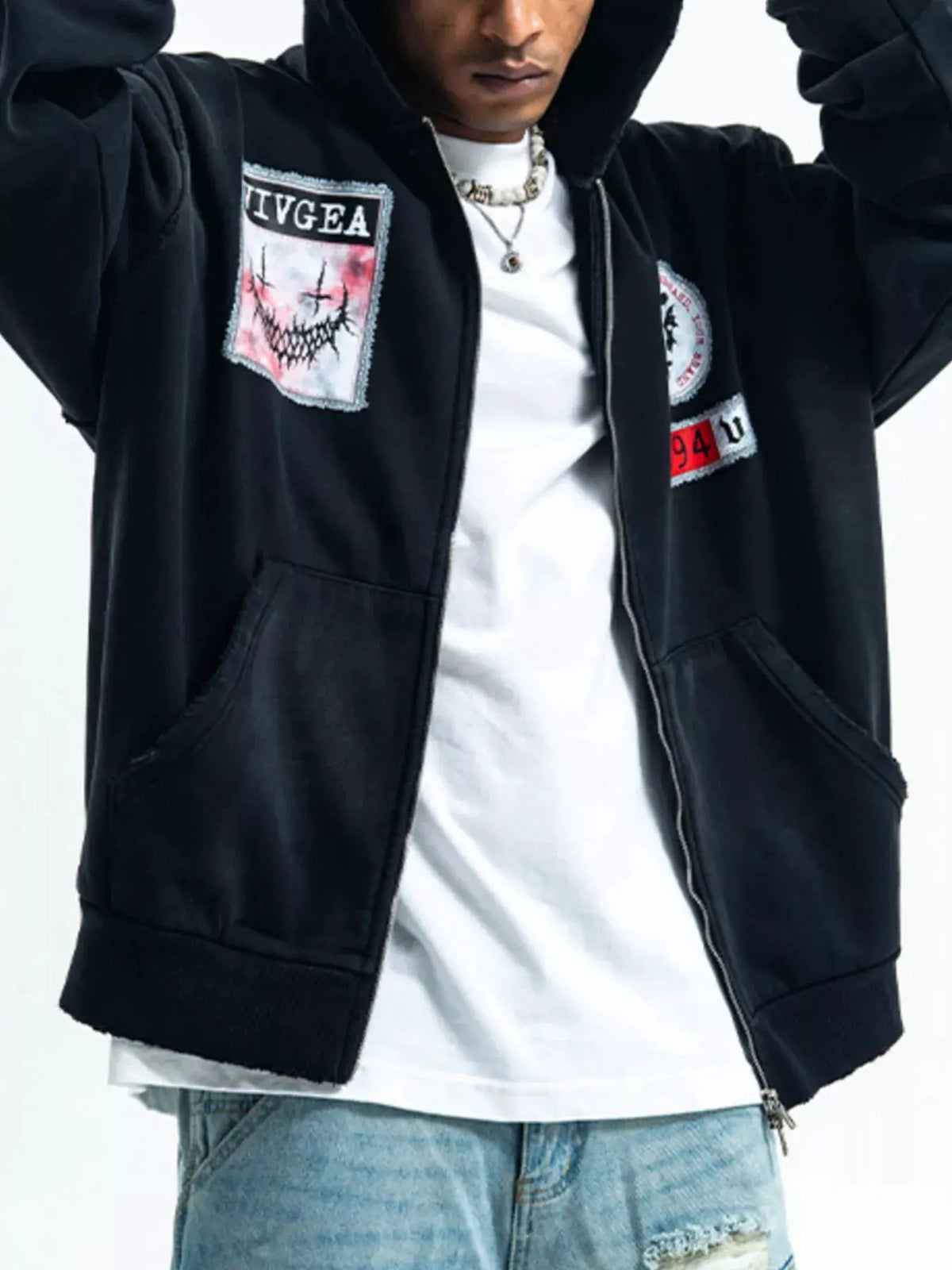 Men's Zip Up Long Sleeve Hoodie by Partner Label