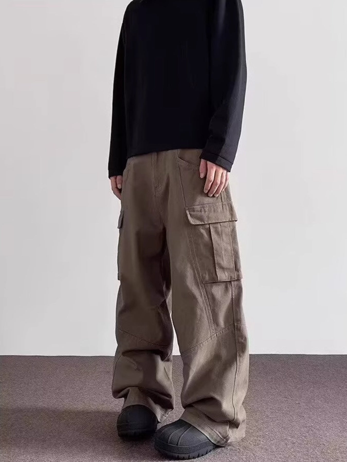 Men's Full Size Loose Fit Cargo Pants Plus Size by Partner Label
