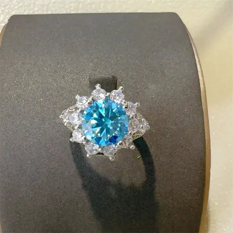 3 Carat Moissanite Zircon 925 Sterling Silver Ring by Partner Label