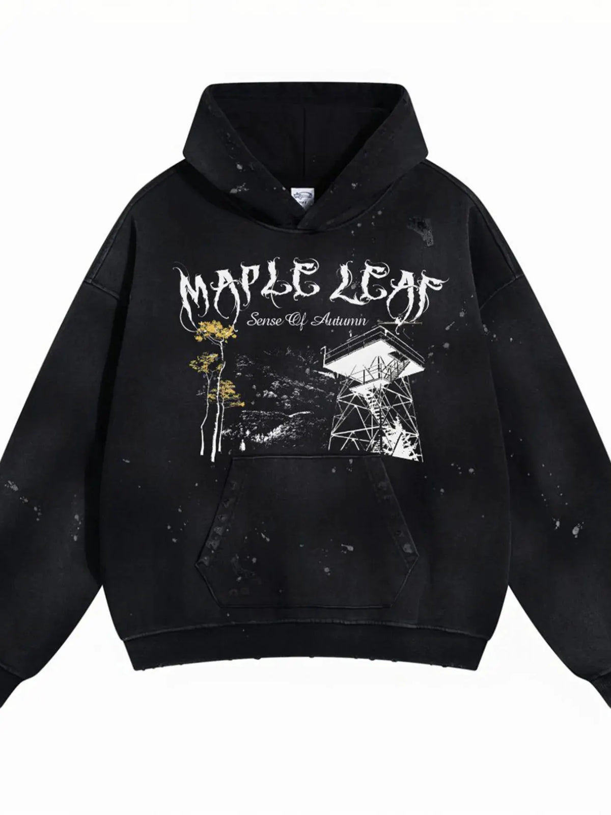 Men's Graphic Long Sleeve Hoodie by Trendsi