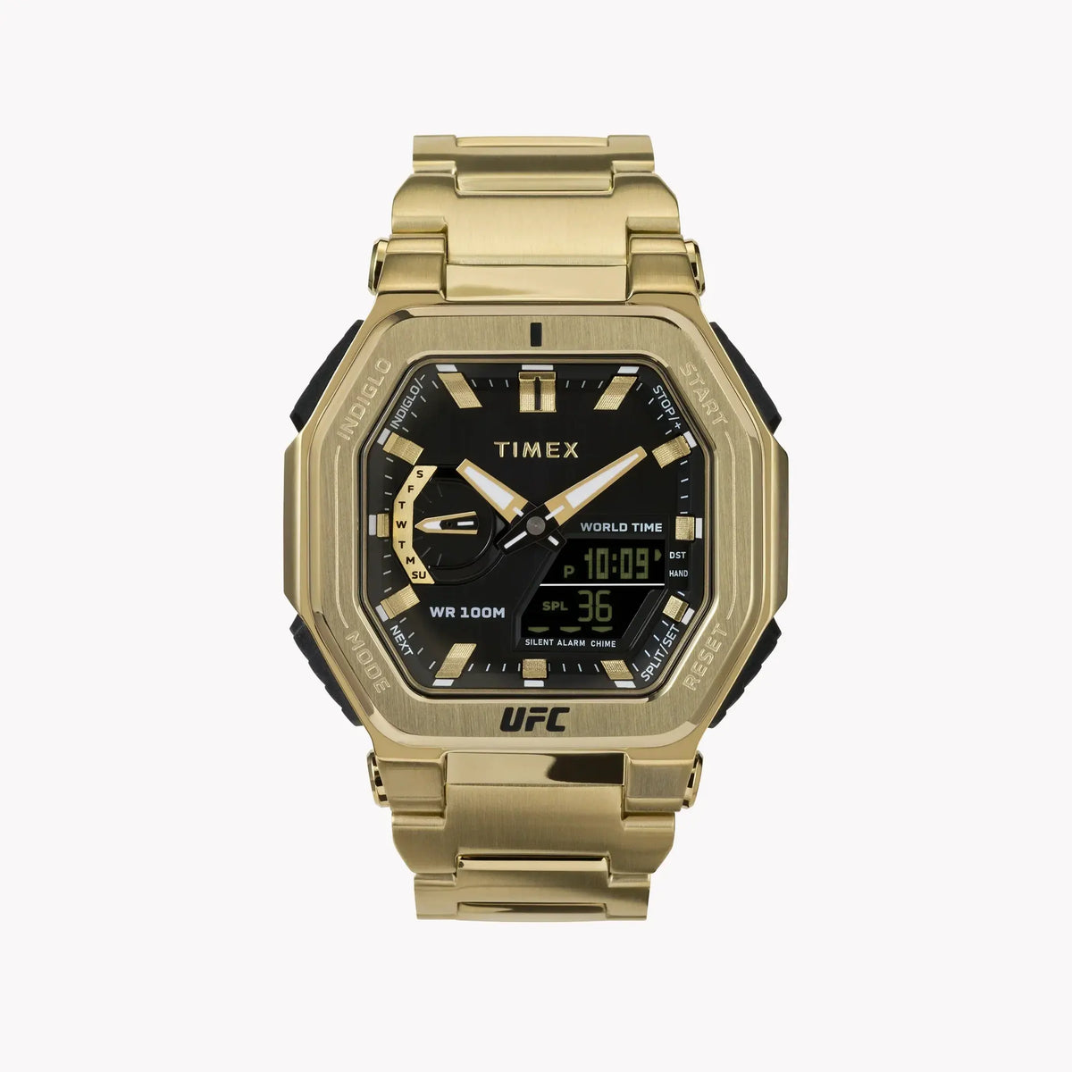 Timex Men's Gold Stainless Steel Watch, Black Dial | Tw2v84500 by TIMEX