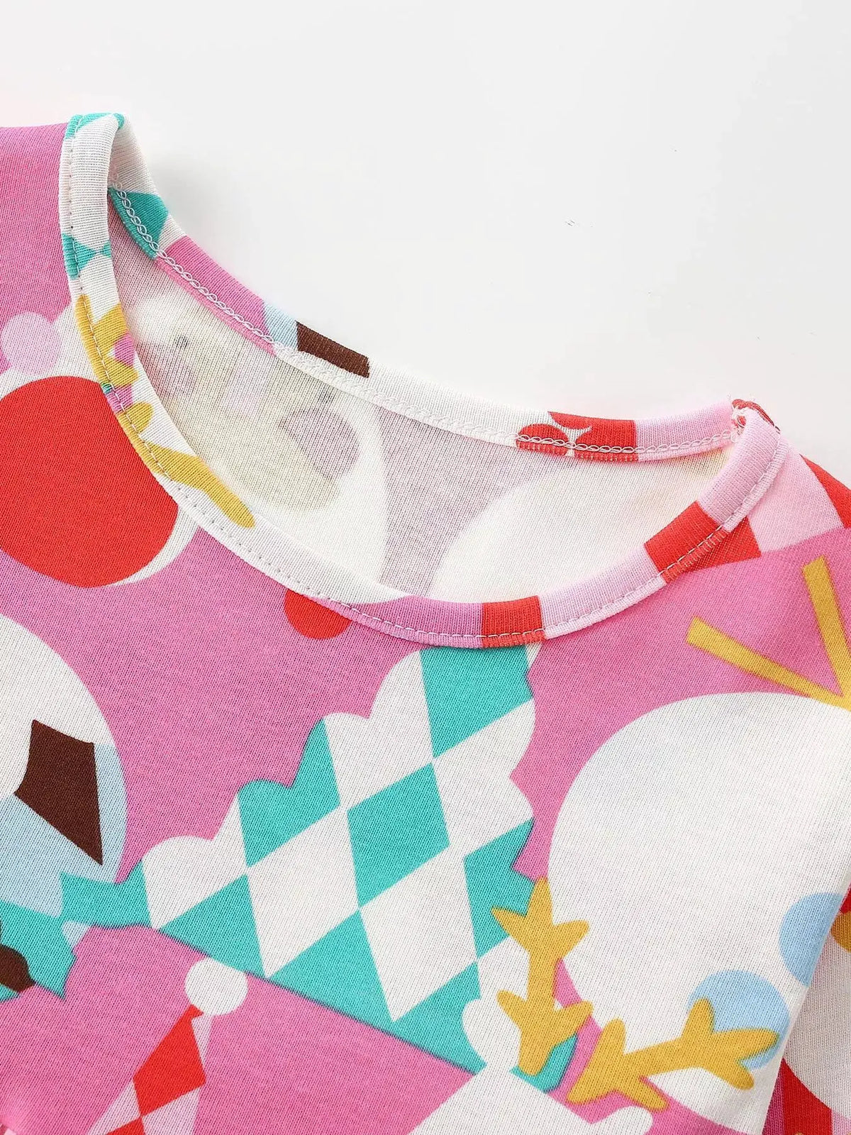Children's Christmas Print Long-Sleeve A-Line Dress by Trendsi