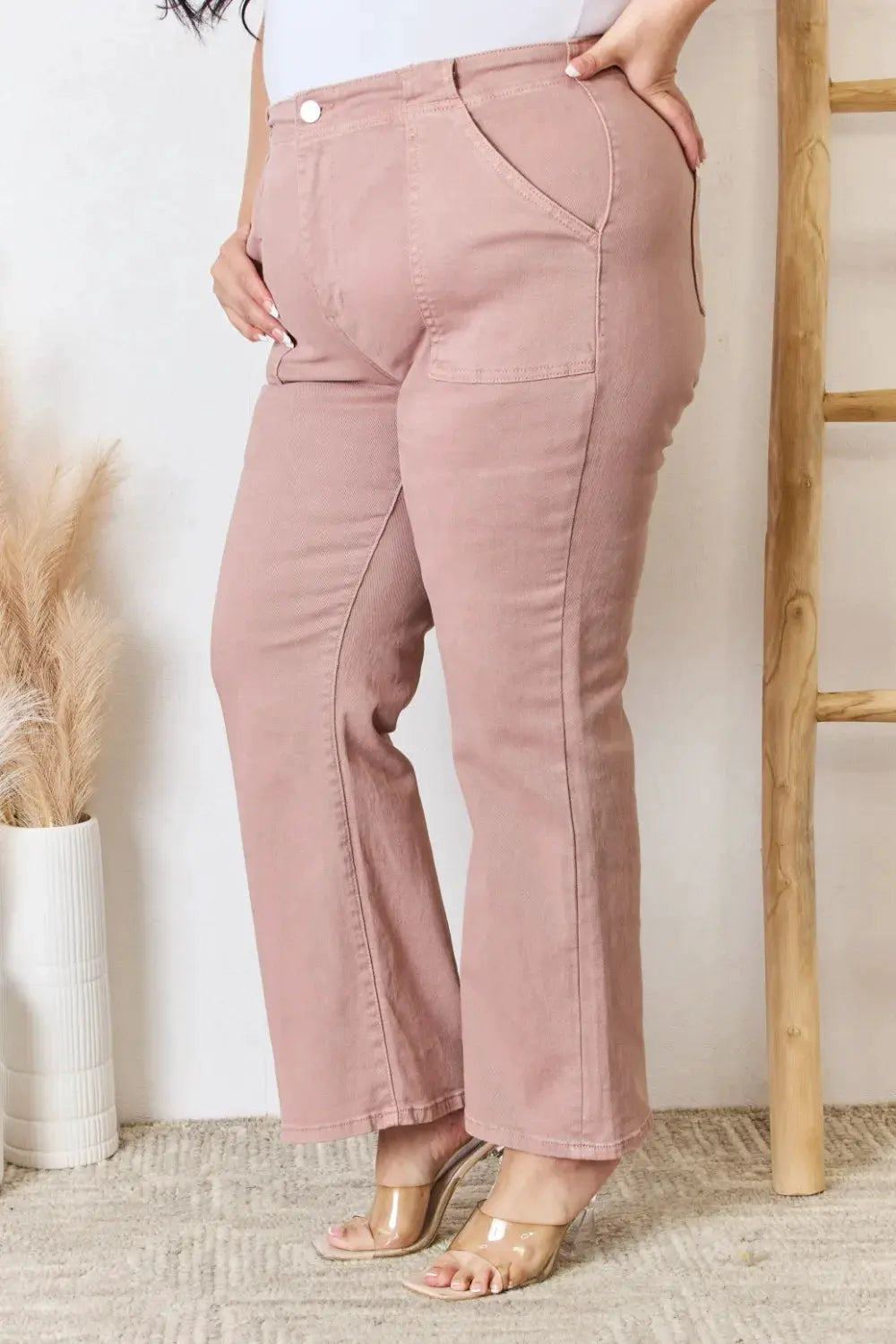 RISEN Full Size High Rise Ankle Flare Jeans by RISEN