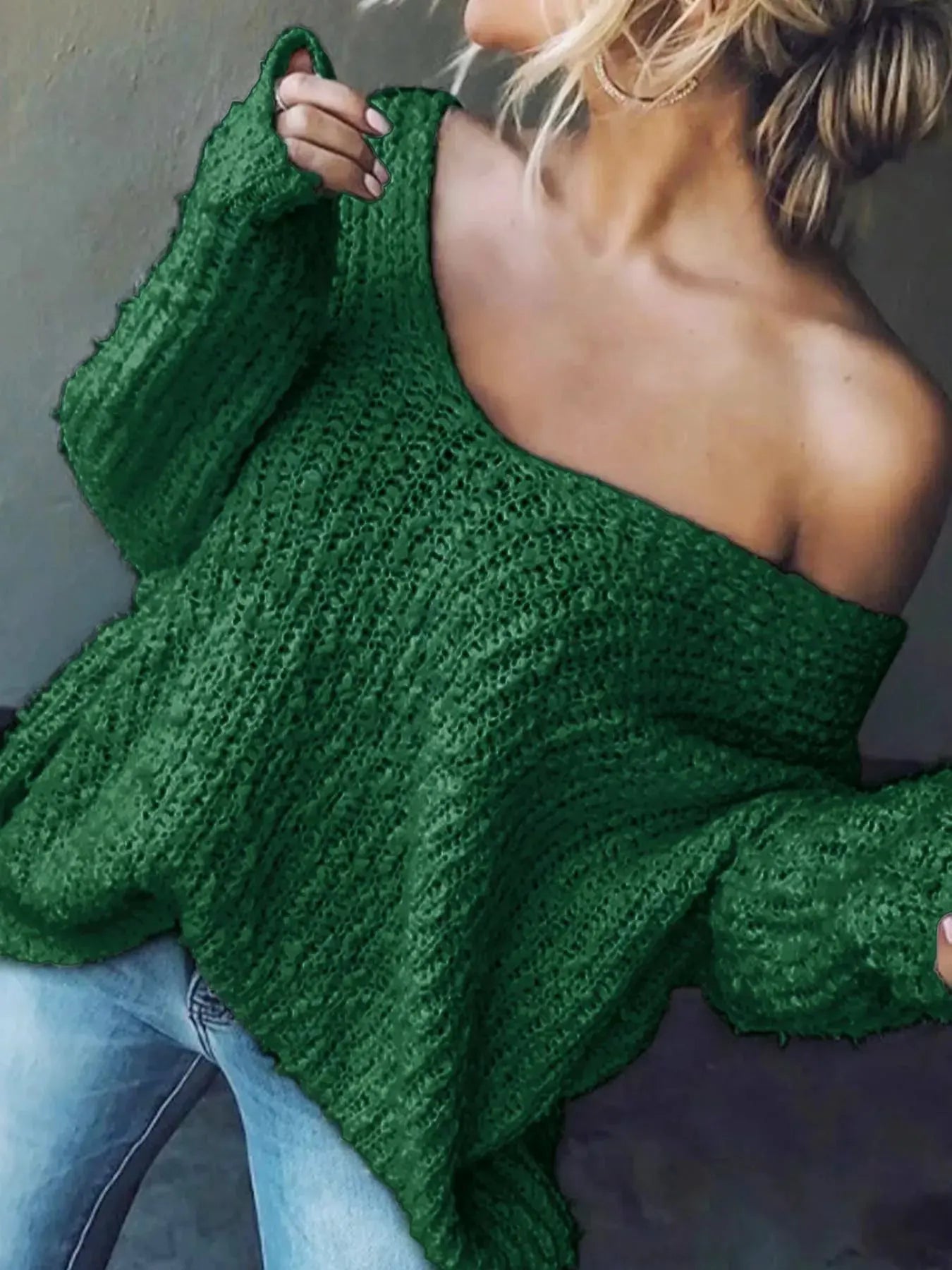 Loose Fit Long Sleeve Sweater by Partner Label