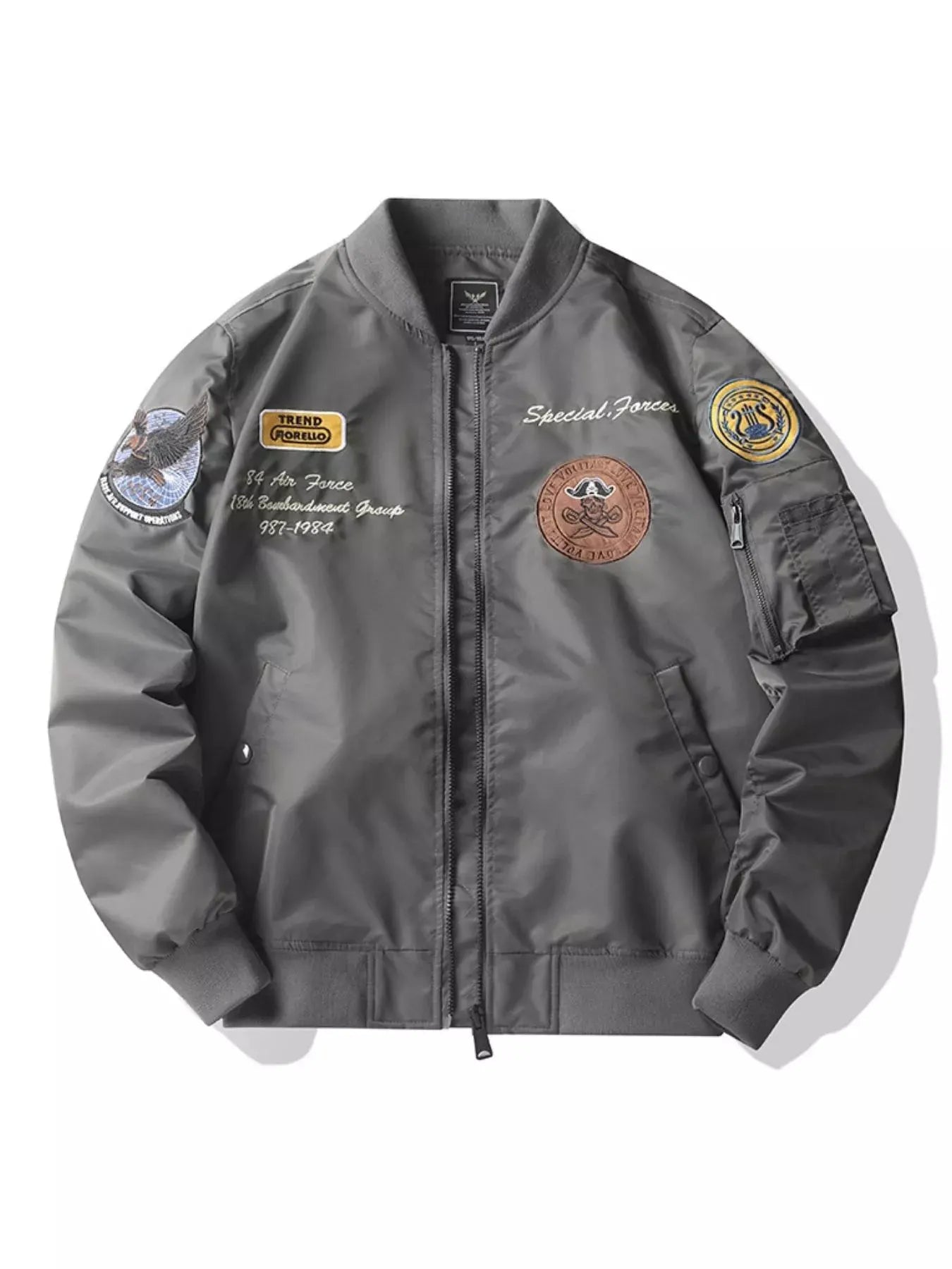 Men's Plus Size Zip Up Bomber Jacket by Partner Label