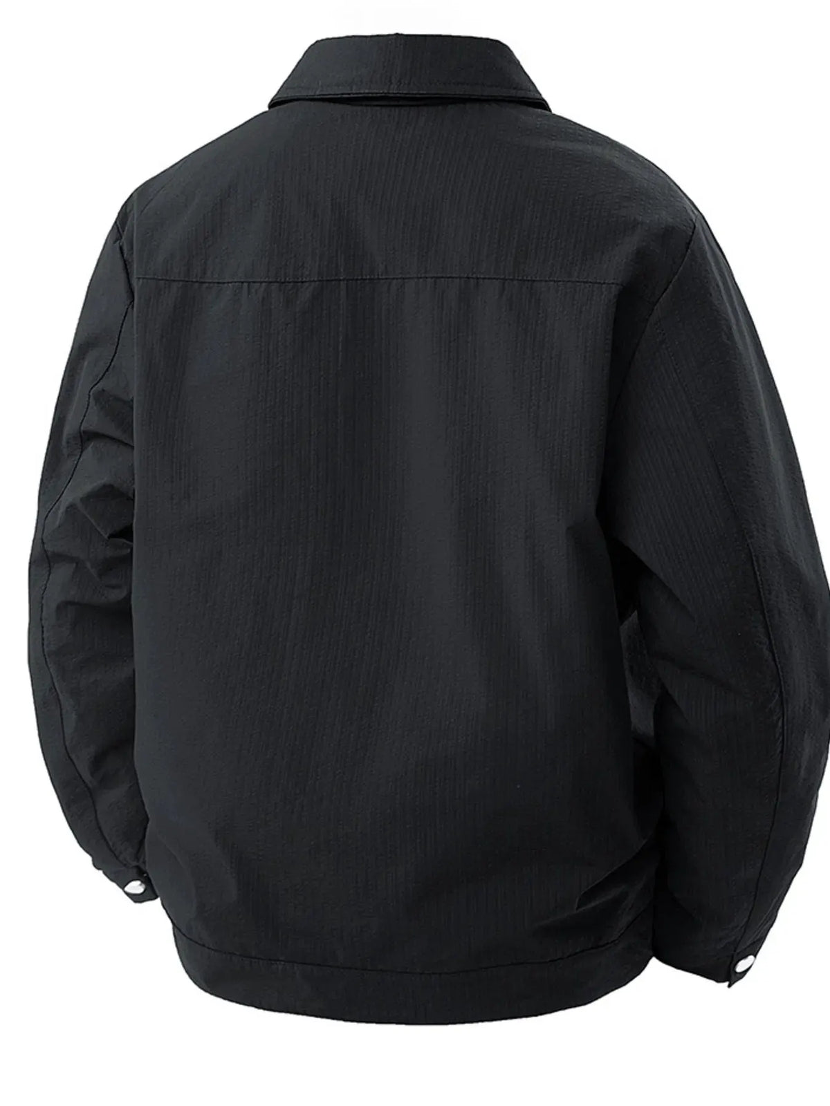 Men's Plus Size Lightweight Snap-Down Jacket by Trendsi