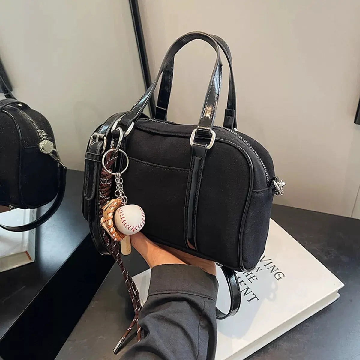 Buckle Crossbody Bag with Charm by Partner Label