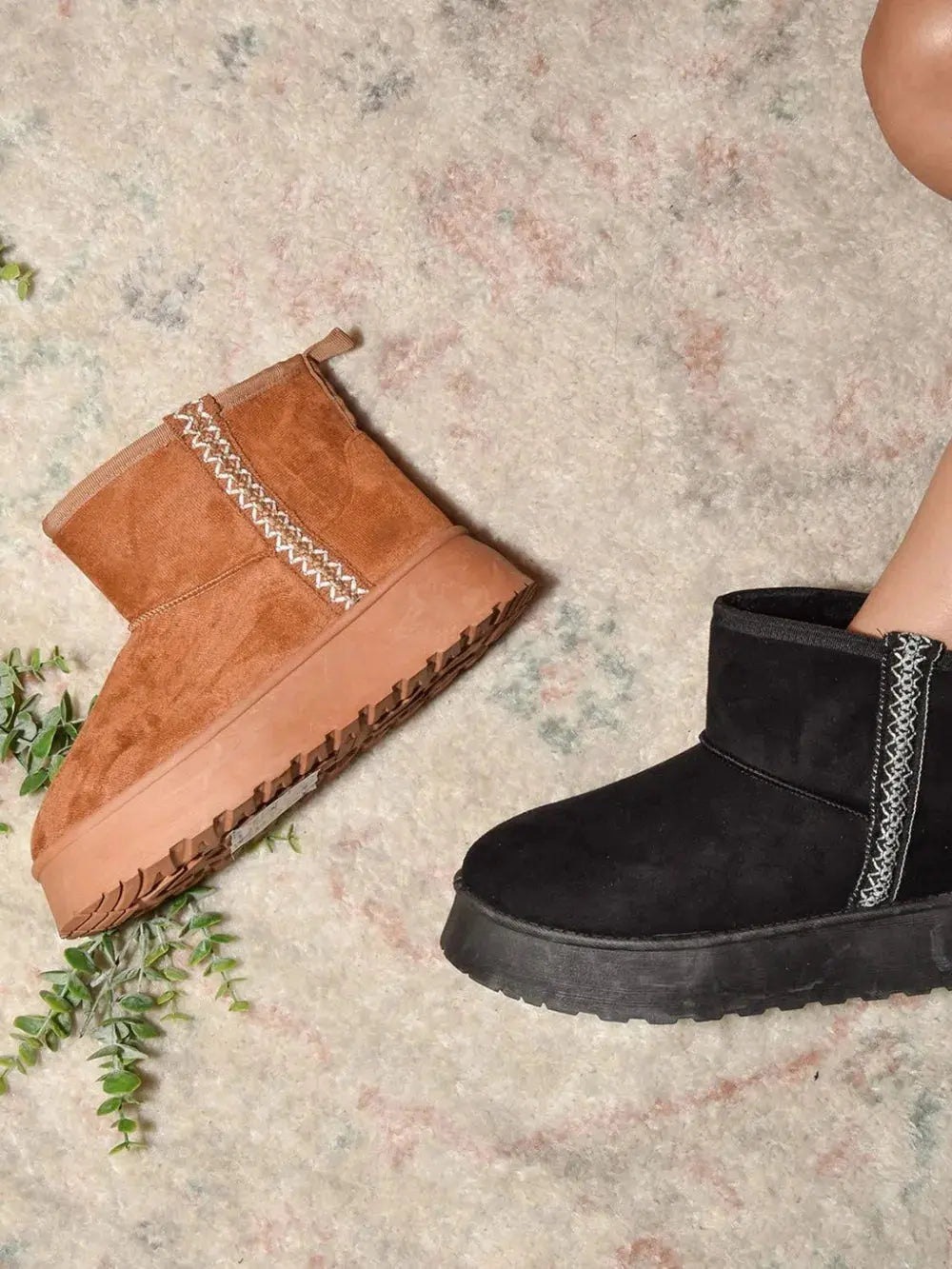 WILD DIVA Round Toe Platform Boots by WILD DIVA