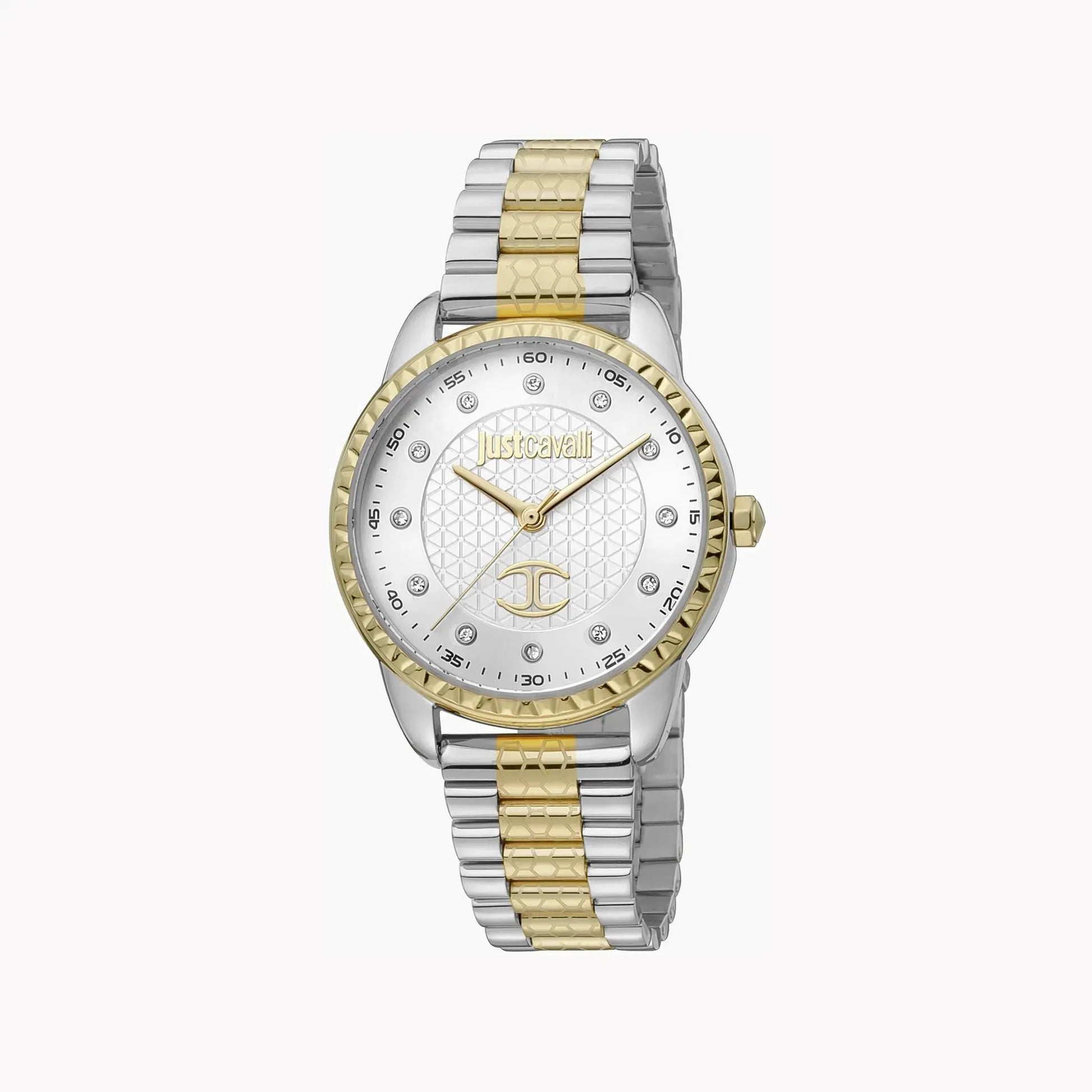 Just Cavalli Women's Silver & Gold Watch, Silver Dial | Jc1l176m0085 by JUST CAVALLI