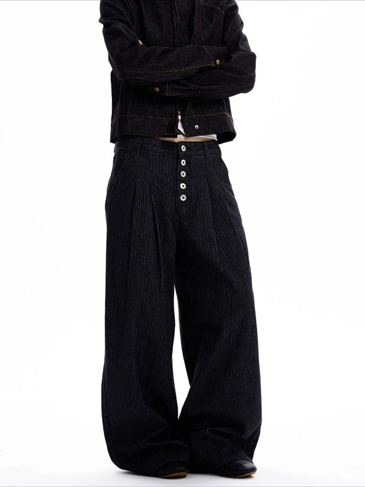 Men's Full Size Button Fly Wide Leg Jeans Plus Size by Partner Label