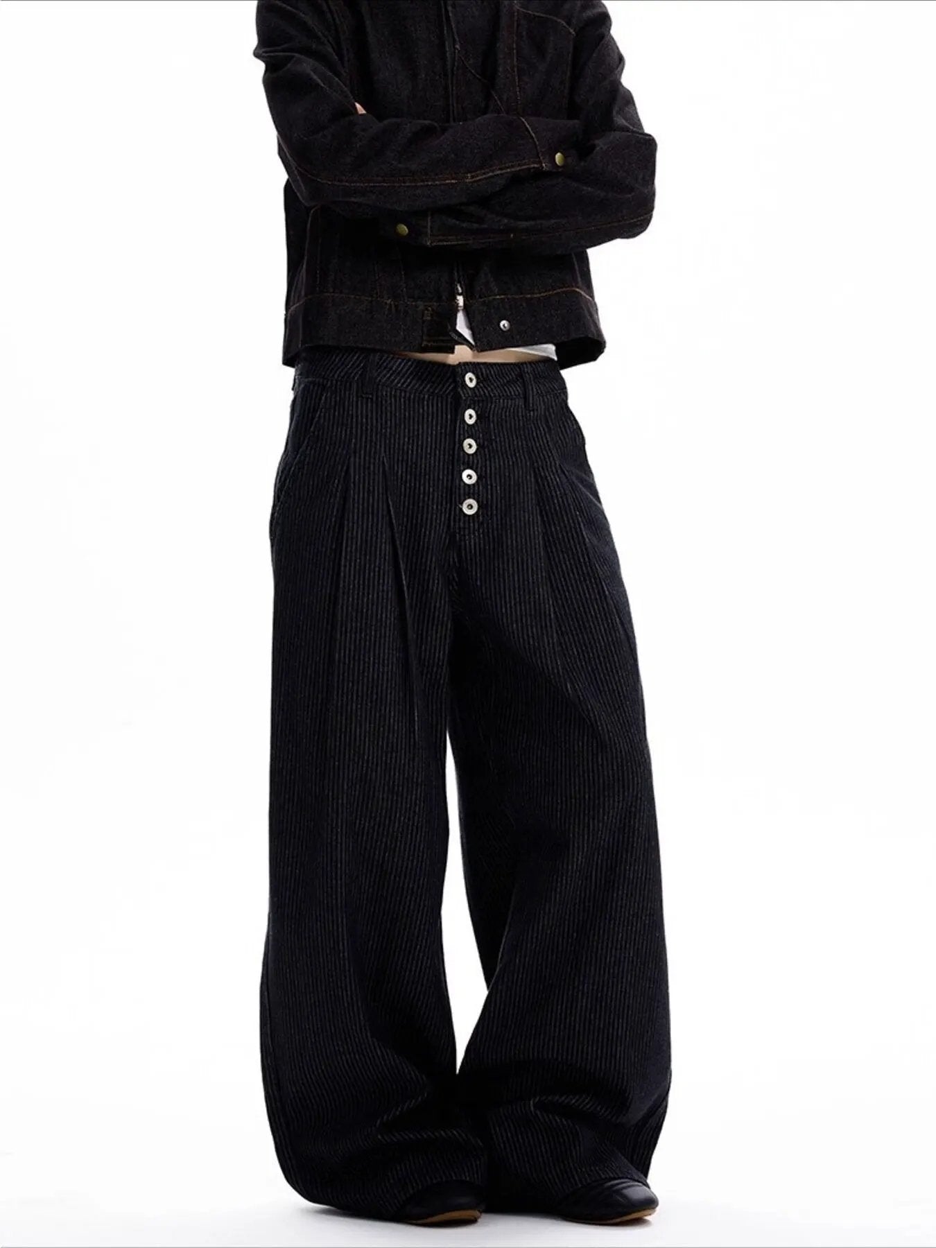 Men's Full Size Button Fly Wide Leg Jeans Plus Size by Partner Label