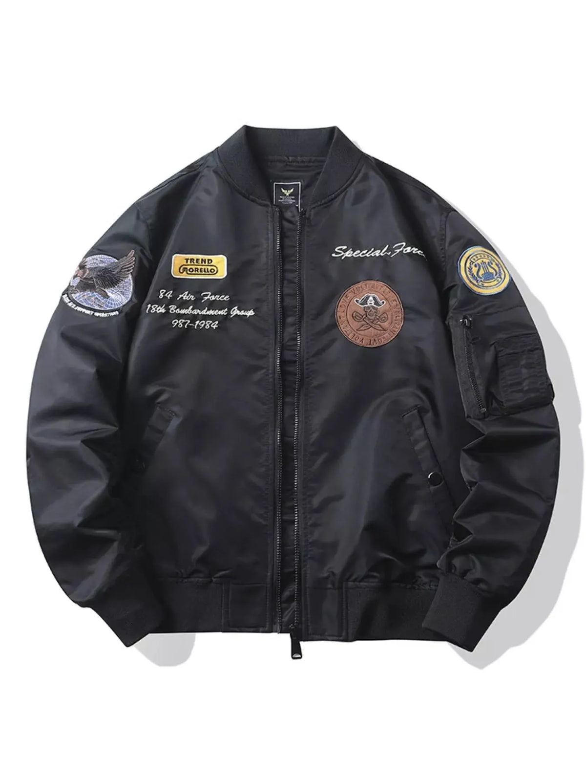 Men's Plus Size Zip Up Bomber Jacket by Partner Label