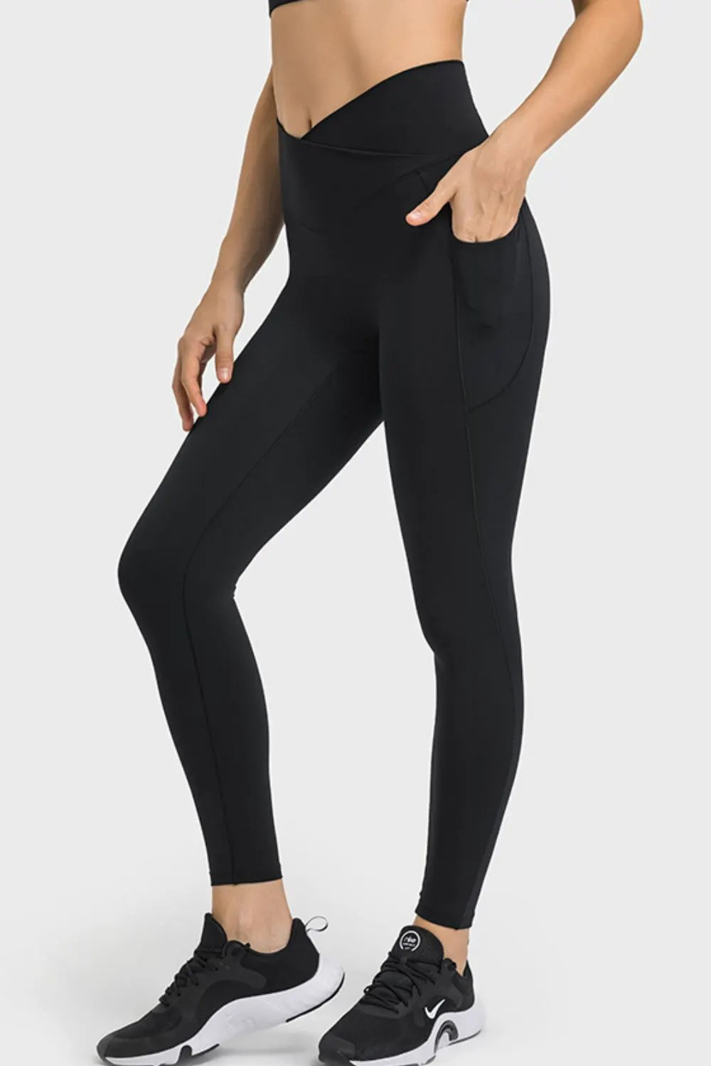 Millennia V-Waist Yoga Leggings with Pockets by Millennia
