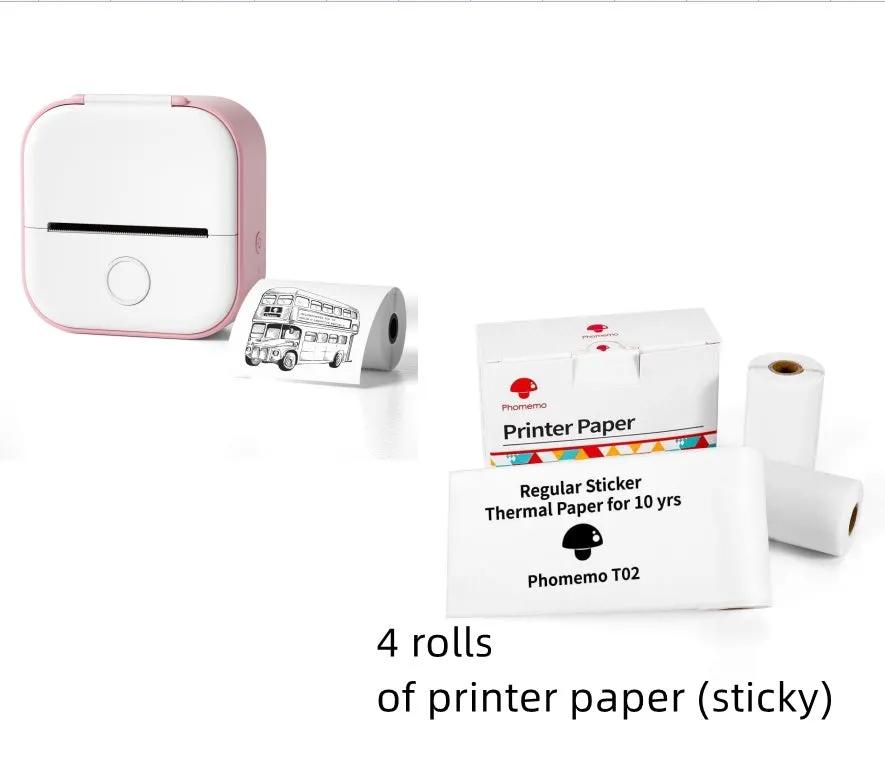 Portable Mini Thermal Label Printer Home Photo Printer Student Wrong Question Printer Bluetooth-compatible Mini Label Printer Price Tag by Maiden-Art