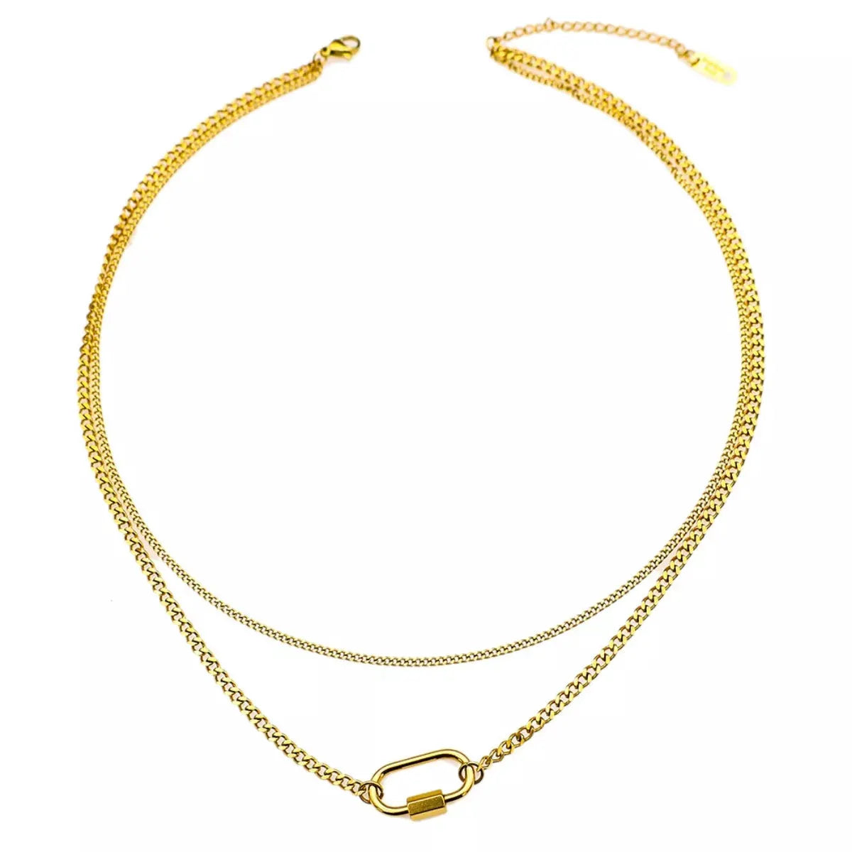 18K Gold-Plated Double Layered Necklace by Partner Label