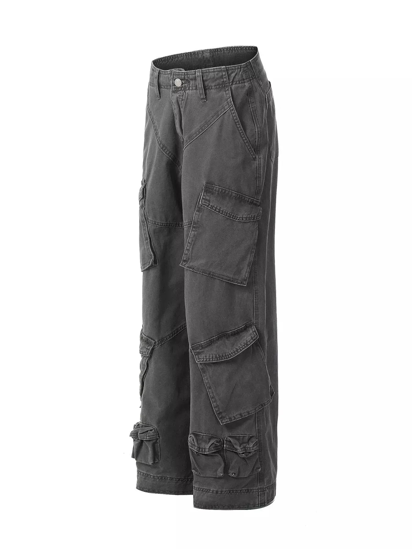 Men's Loose Fit Cargo Pants with Multiple Pockets by Trendsi